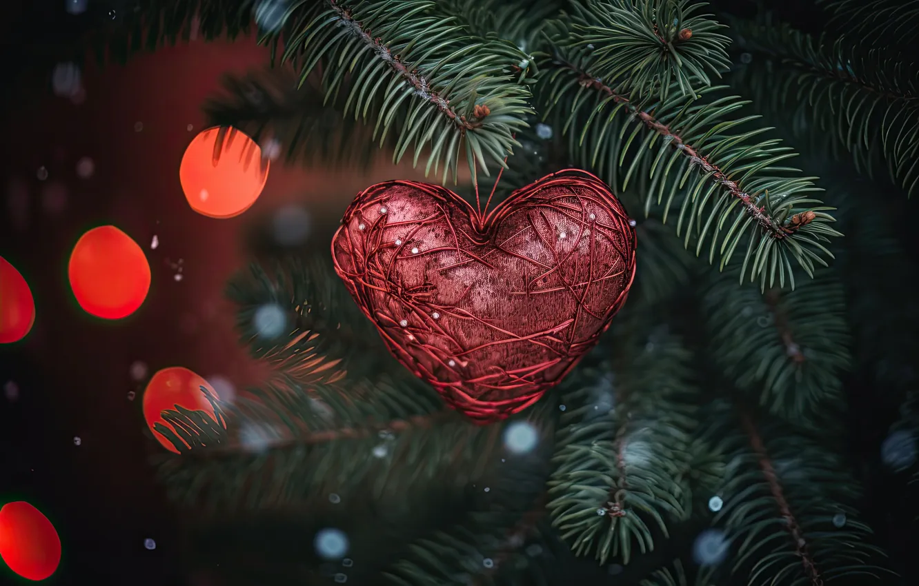 Photo wallpaper love, romance, heart, new year, Christmas, love, Christmas, Valentine's day