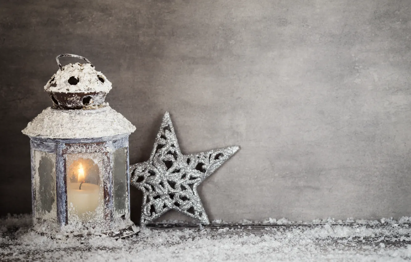Photo wallpaper Christmas, New year, winter, snow, merry christmas, xmas, lantern