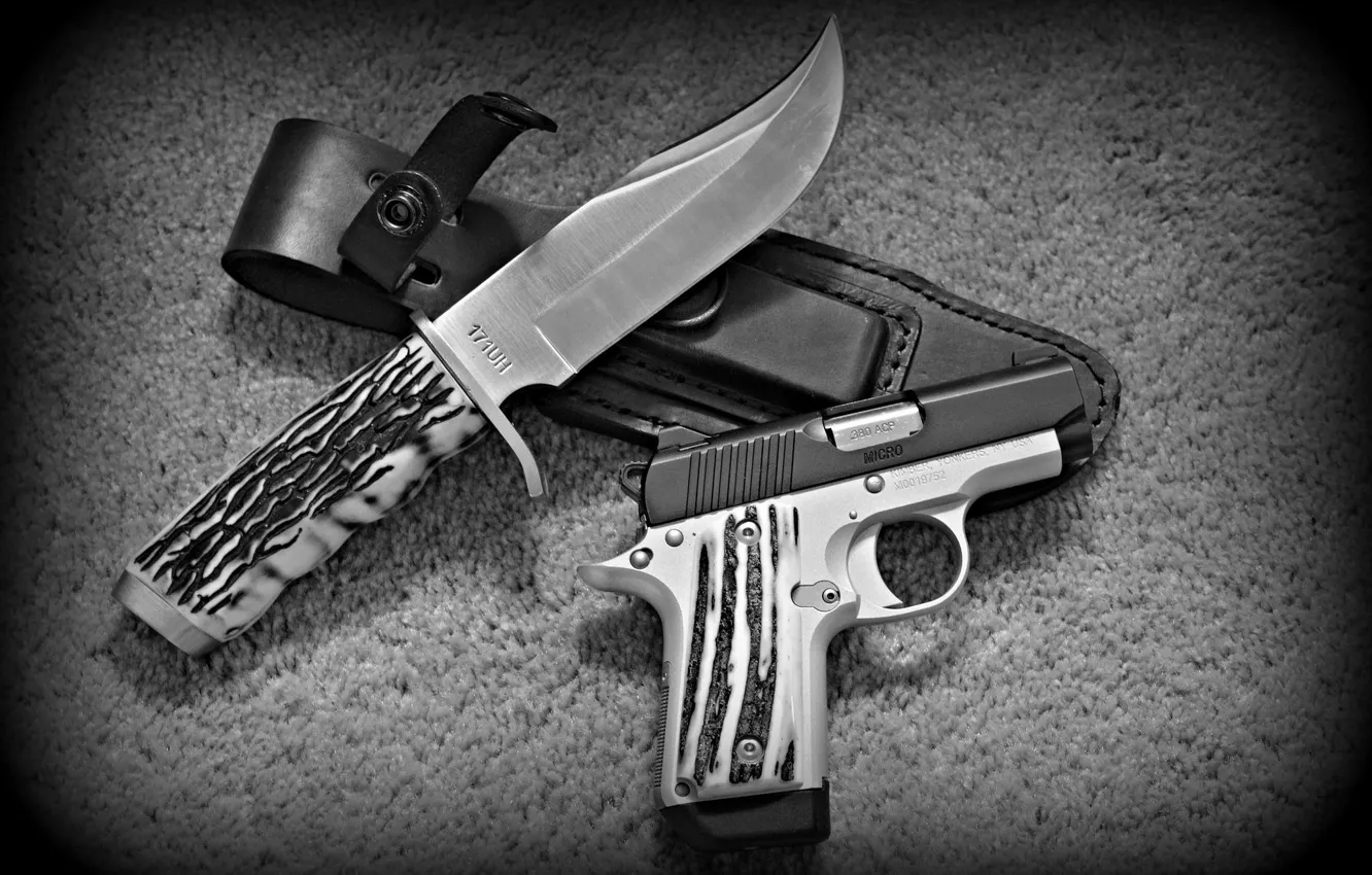 Photo wallpaper gun, weapons, knife