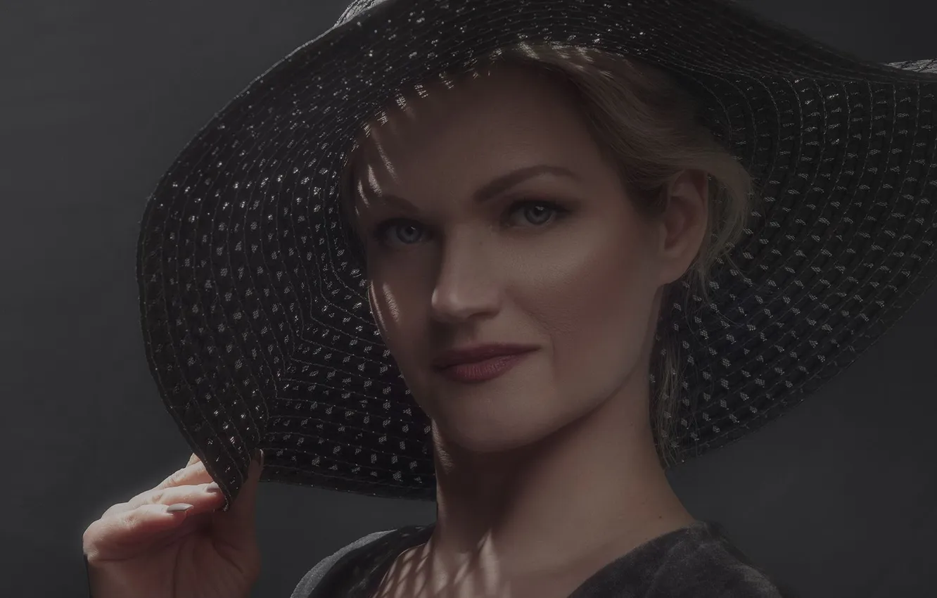 Photo wallpaper portrait, hat, Olya, Evgeny Pimenov