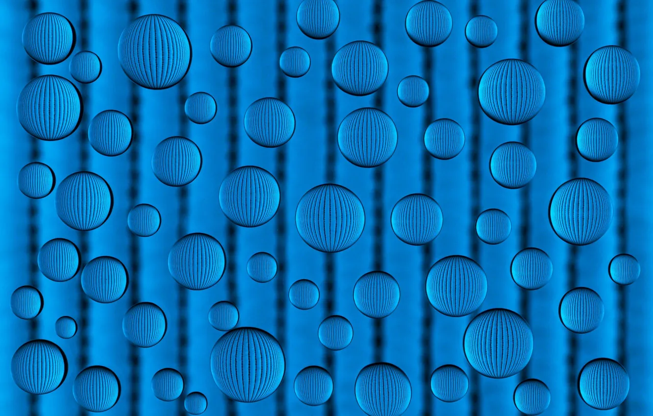 Photo wallpaper balls, balls, texture, blue background