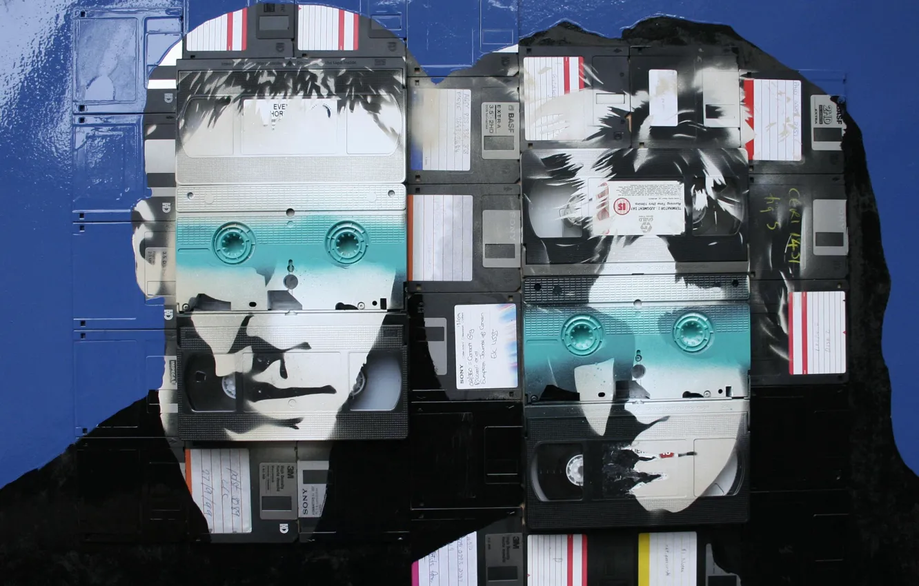 Photo wallpaper pair, Nick Gentry, THE REPRODUCTION NUMBER 1