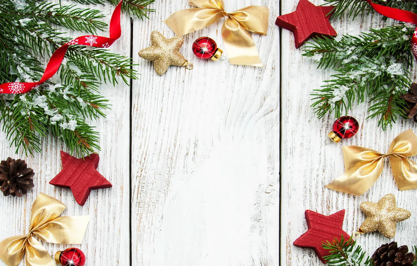 Photo wallpaper decoration, new year, Christmas, Christmas, wood, decoration, Merry, fir tree