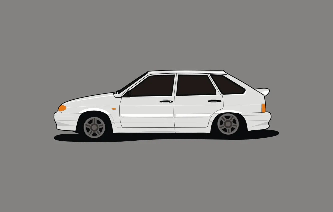 Photo wallpaper vector, art, profile, car, Domestic, VAZ 2114