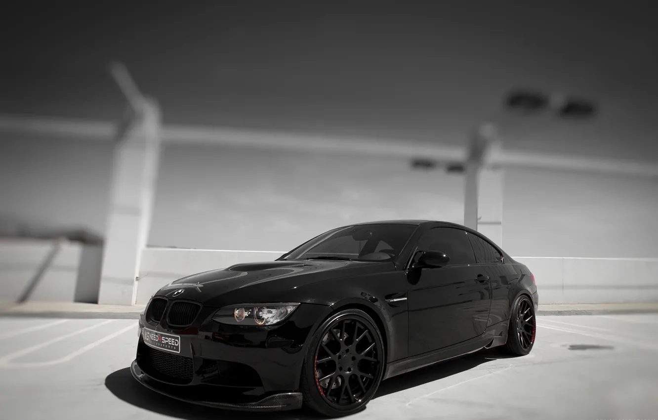 Photo wallpaper BMW, black, e92