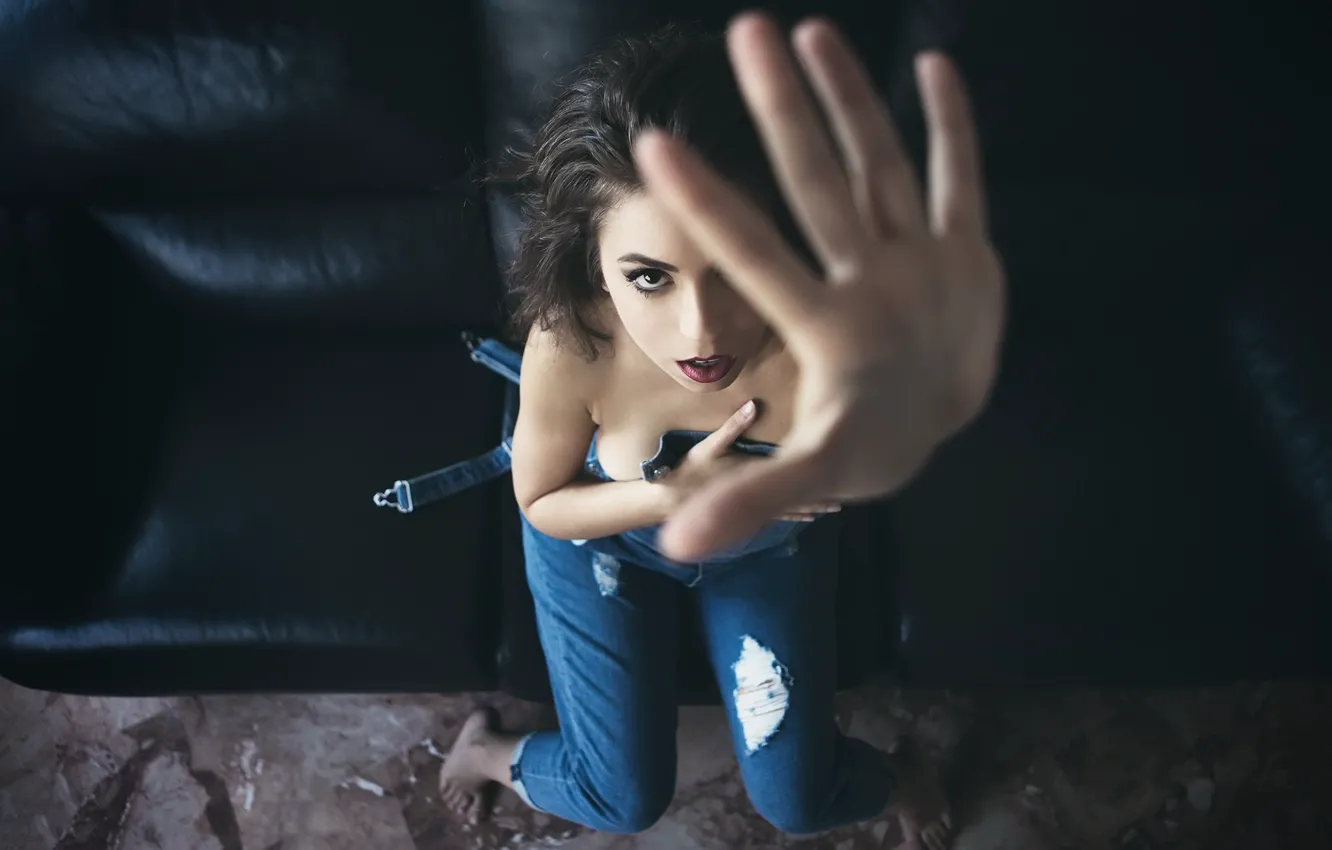 Photo wallpaper look, girl, hands