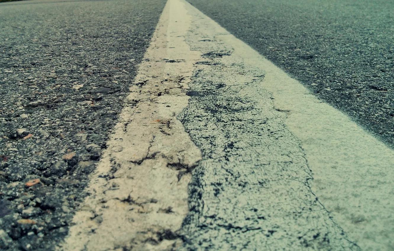 Photo wallpaper road, asphalt, stone, track, highway