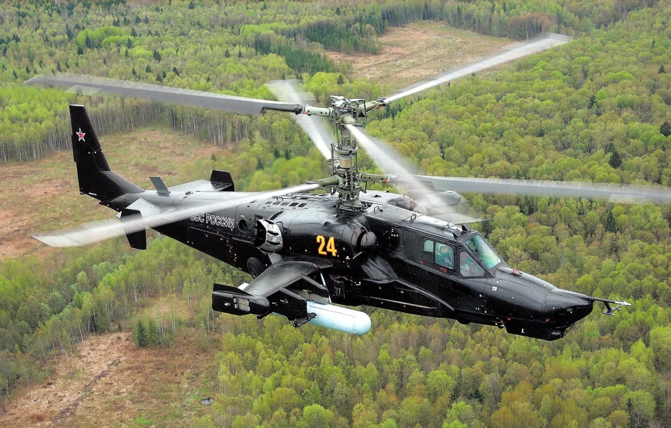Photo wallpaper Helicopter, BBC, Russia, Shock, Black shark, KA-50, Hokum A