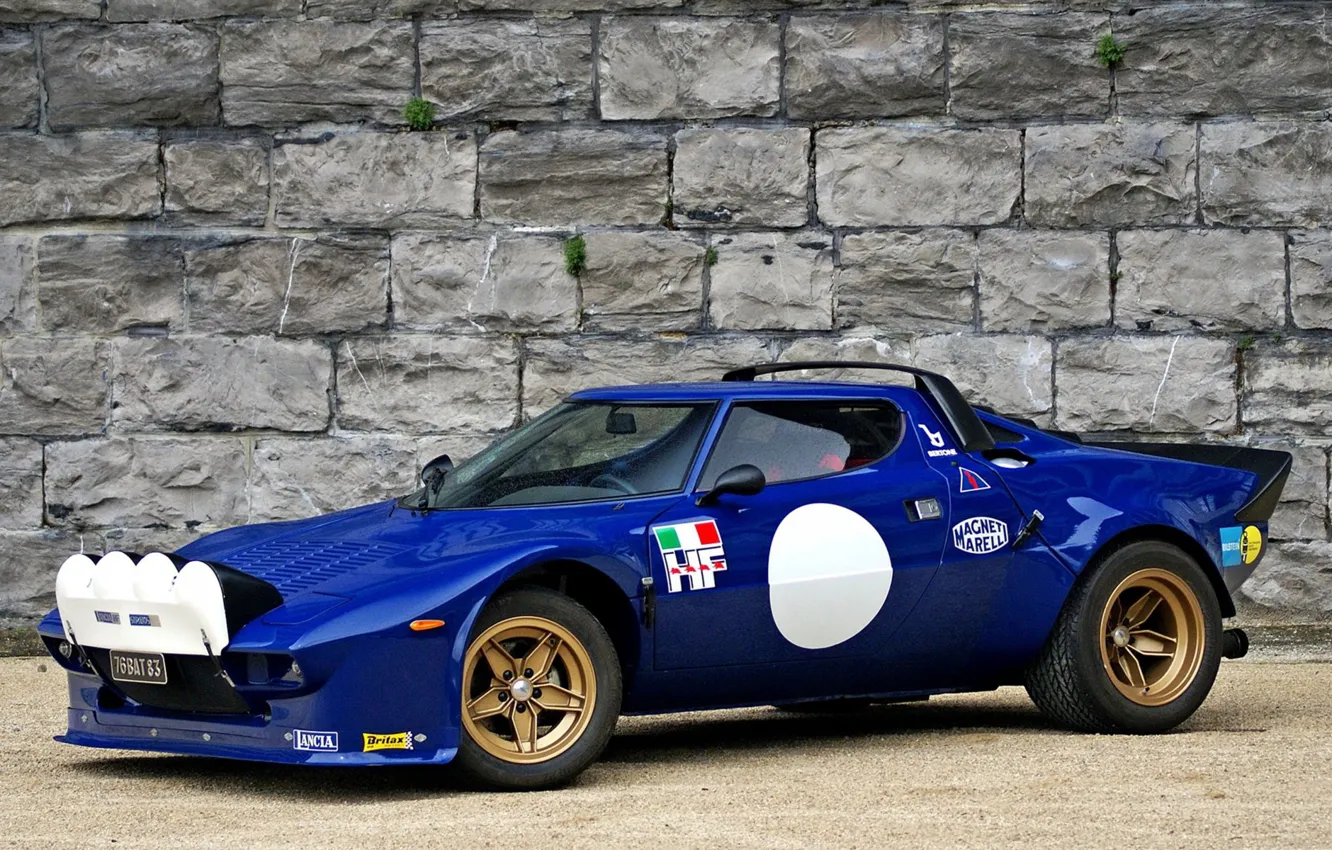 Photo wallpaper Italy, blue, race car, 1972, Lancia Stratos