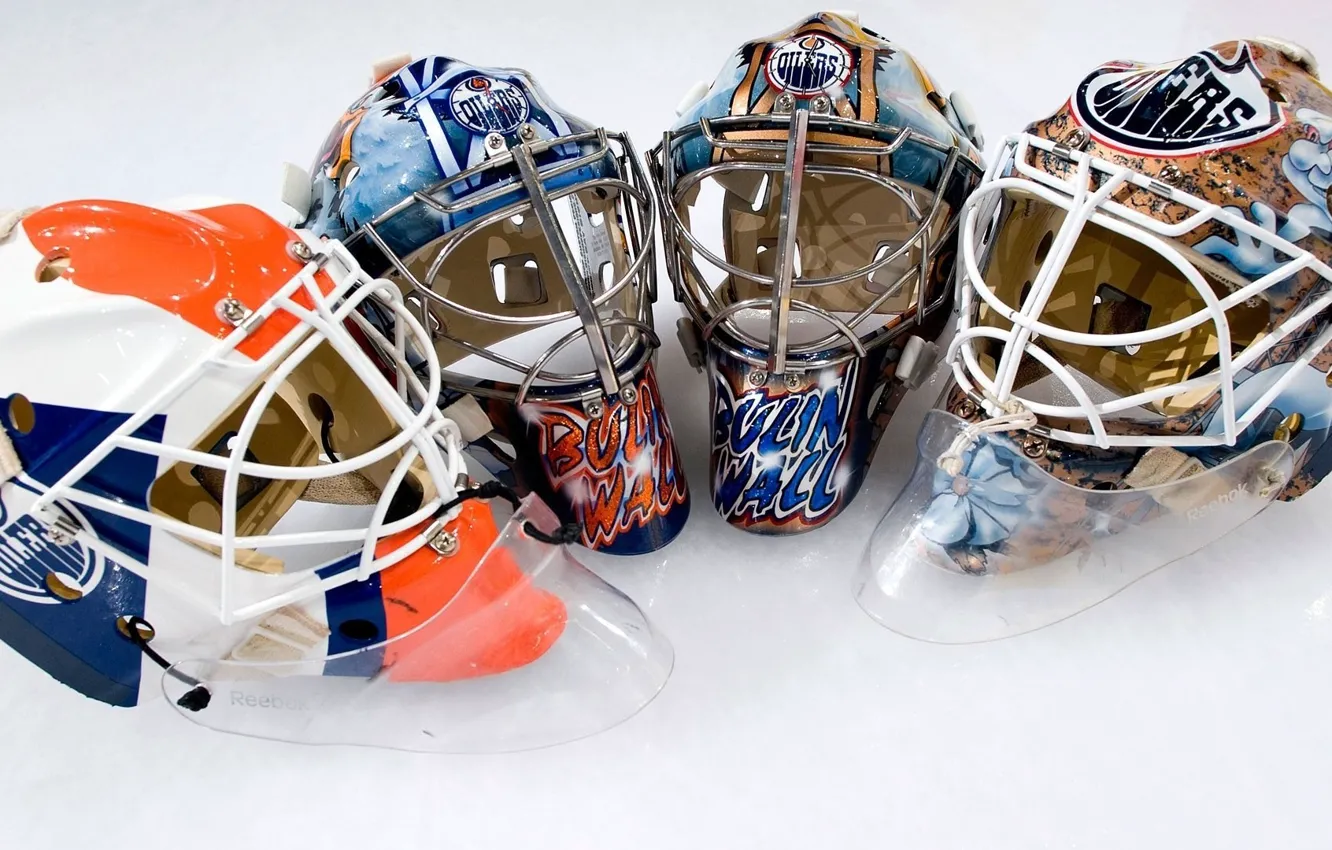 Photo wallpaper sport, ice, hockey, helmet