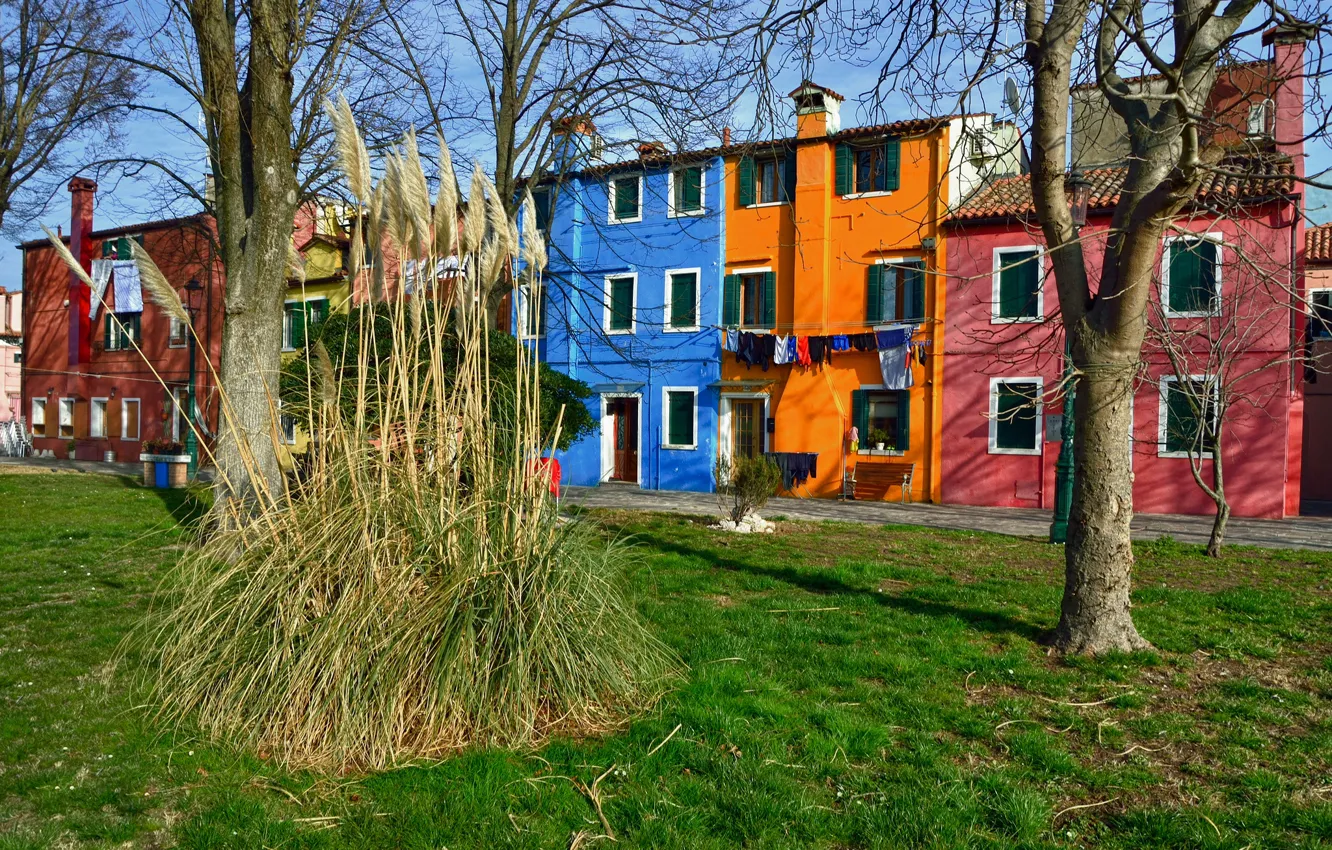 Photo wallpaper paint, home, Italy, Venice, Burano island