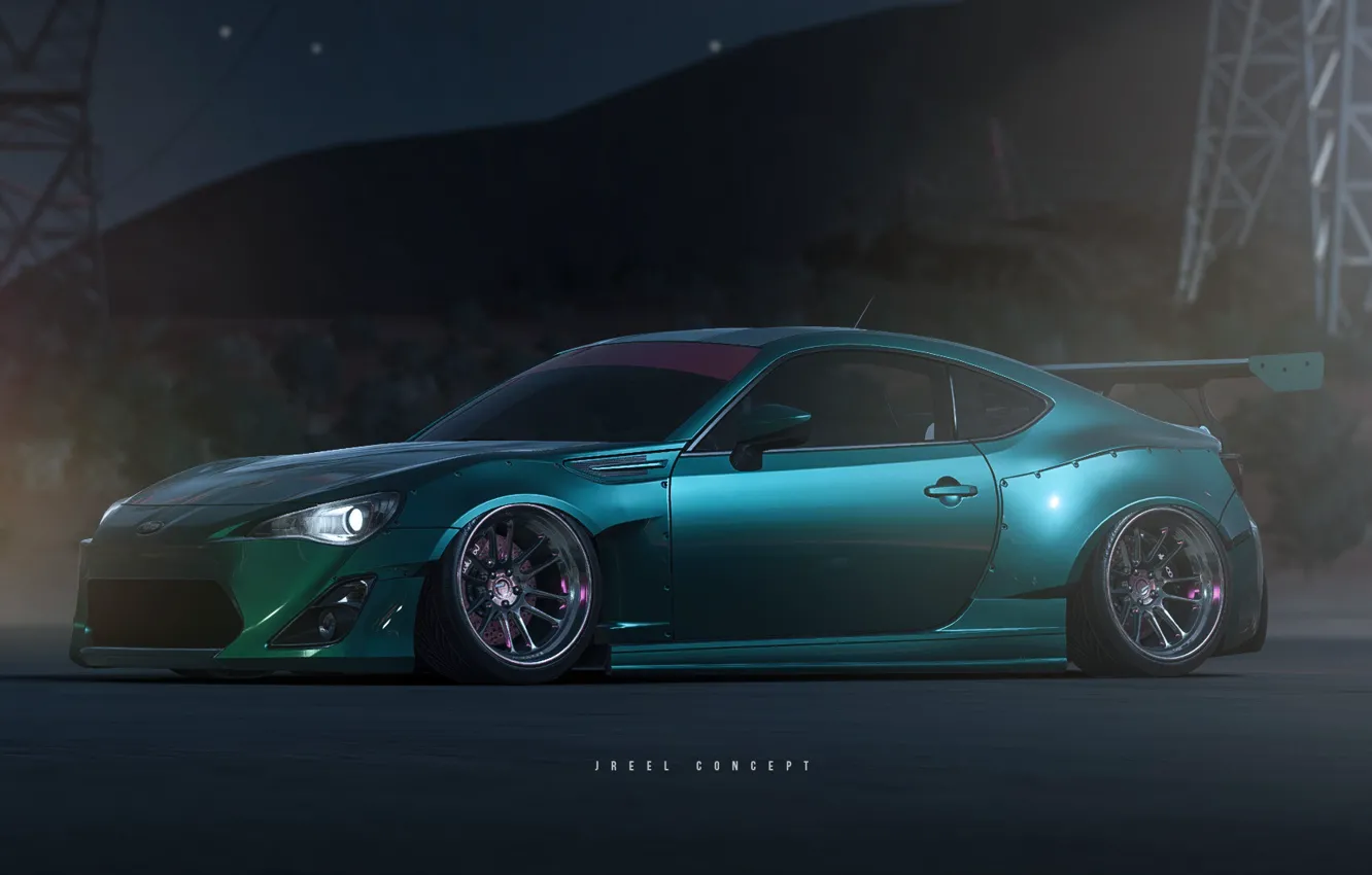 Photo wallpaper machine, auto, rendering, Subaru, art, subaru brz, Need for Speed: Payback, Transport & Vehicles