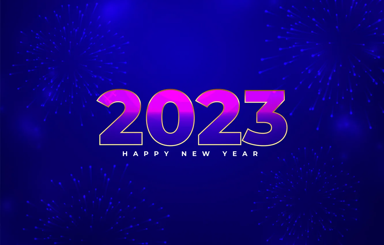 Photo wallpaper the sky, night, lights, the inscription, new year, salute, figures, fireworks