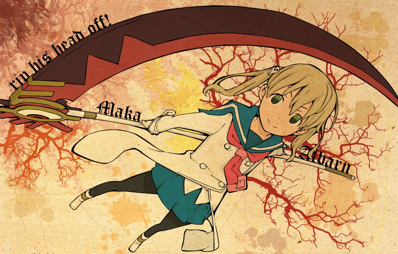 Photo wallpaper weapons, girl, braid, Soul eater, Soul Eater