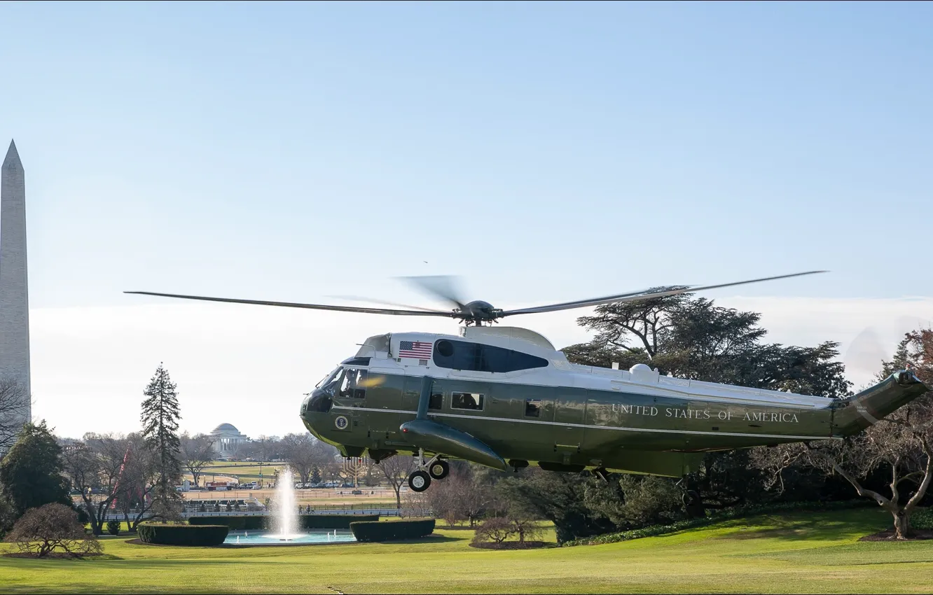 Photo wallpaper USA, Washington, helicopter