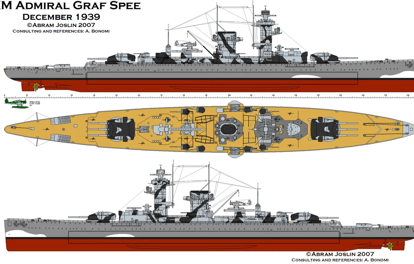 Photo wallpaper 1939, Admiral Graf Spee, Pocket battleship, DKM