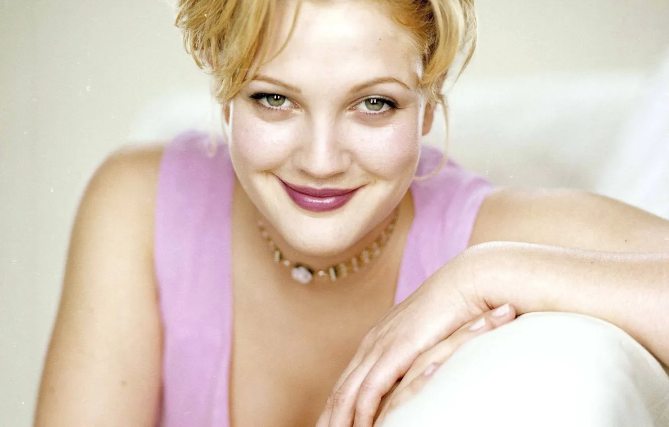 Photo wallpaper face, smile, model, actress, Drew Barrymore