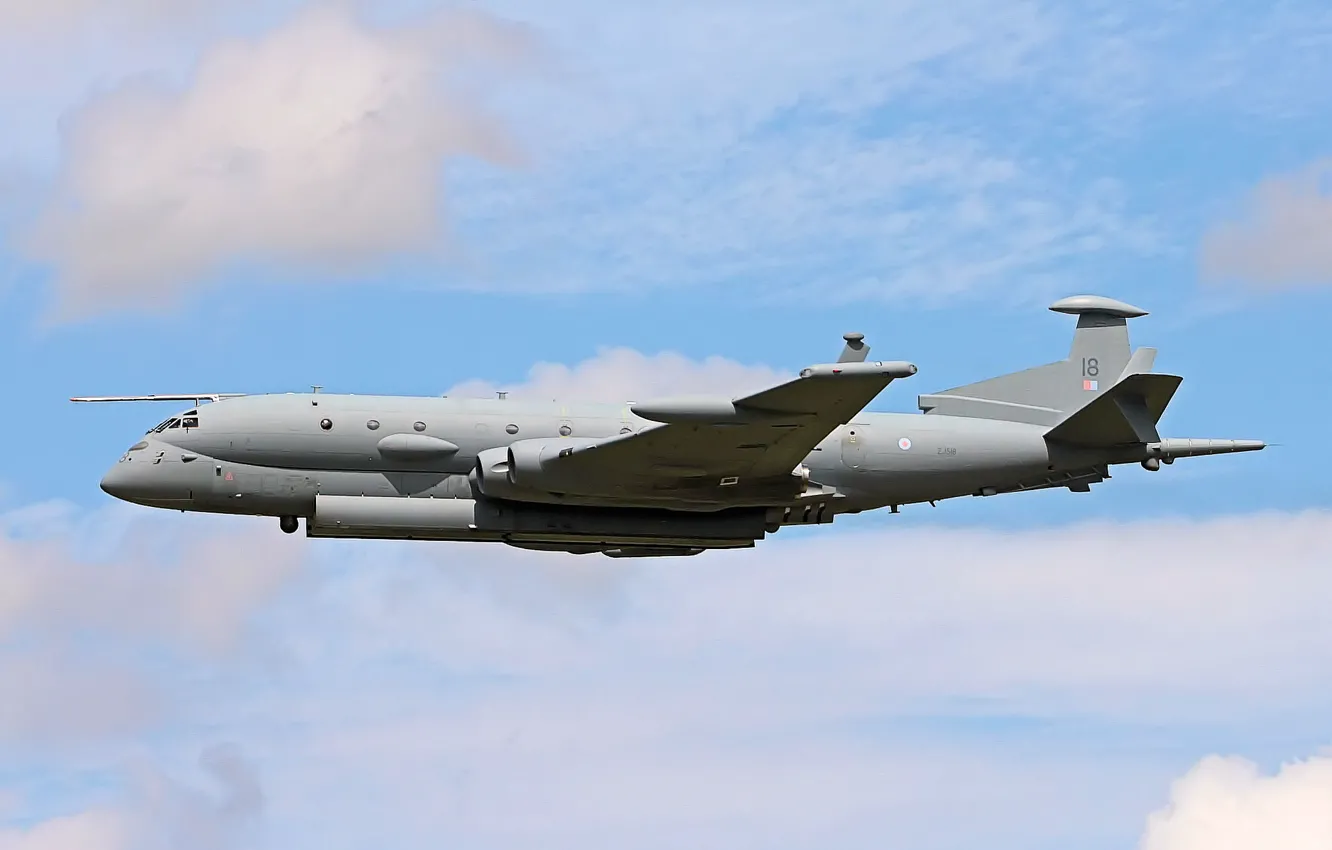 Photo wallpaper the sky, flight, the plane, sea, multipurpose, intelligence, electronic, Nimrod MRA4