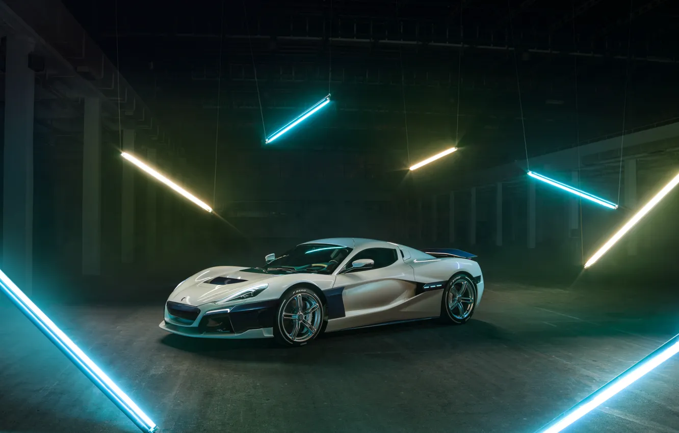 Photo wallpaper supercar, Rimac, electric car, C-Two