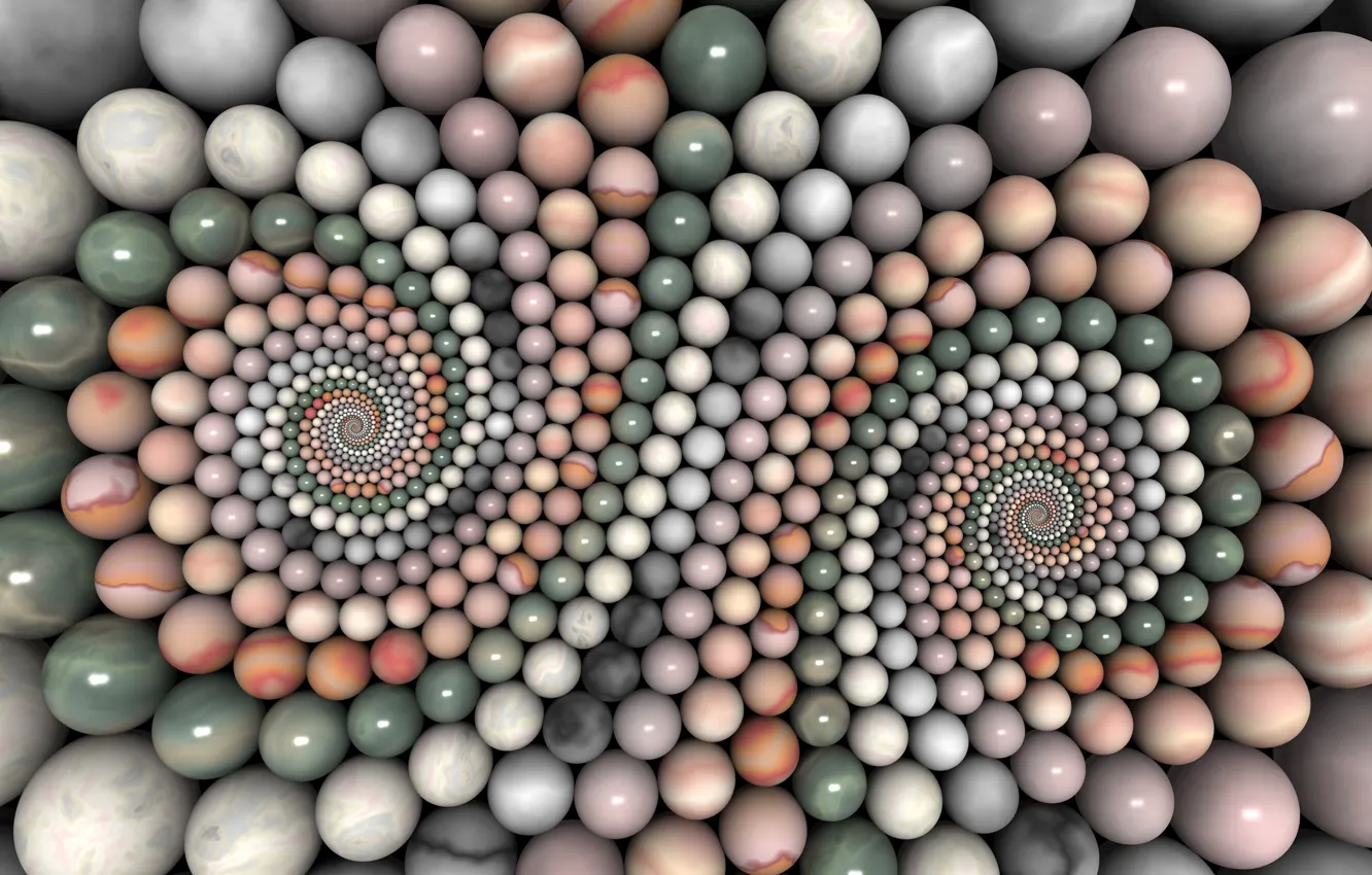 Photo wallpaper stones, round, spiral