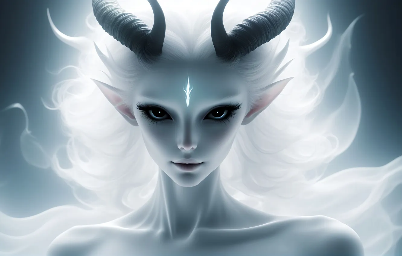 Photo wallpaper look, being, fantasy, horns