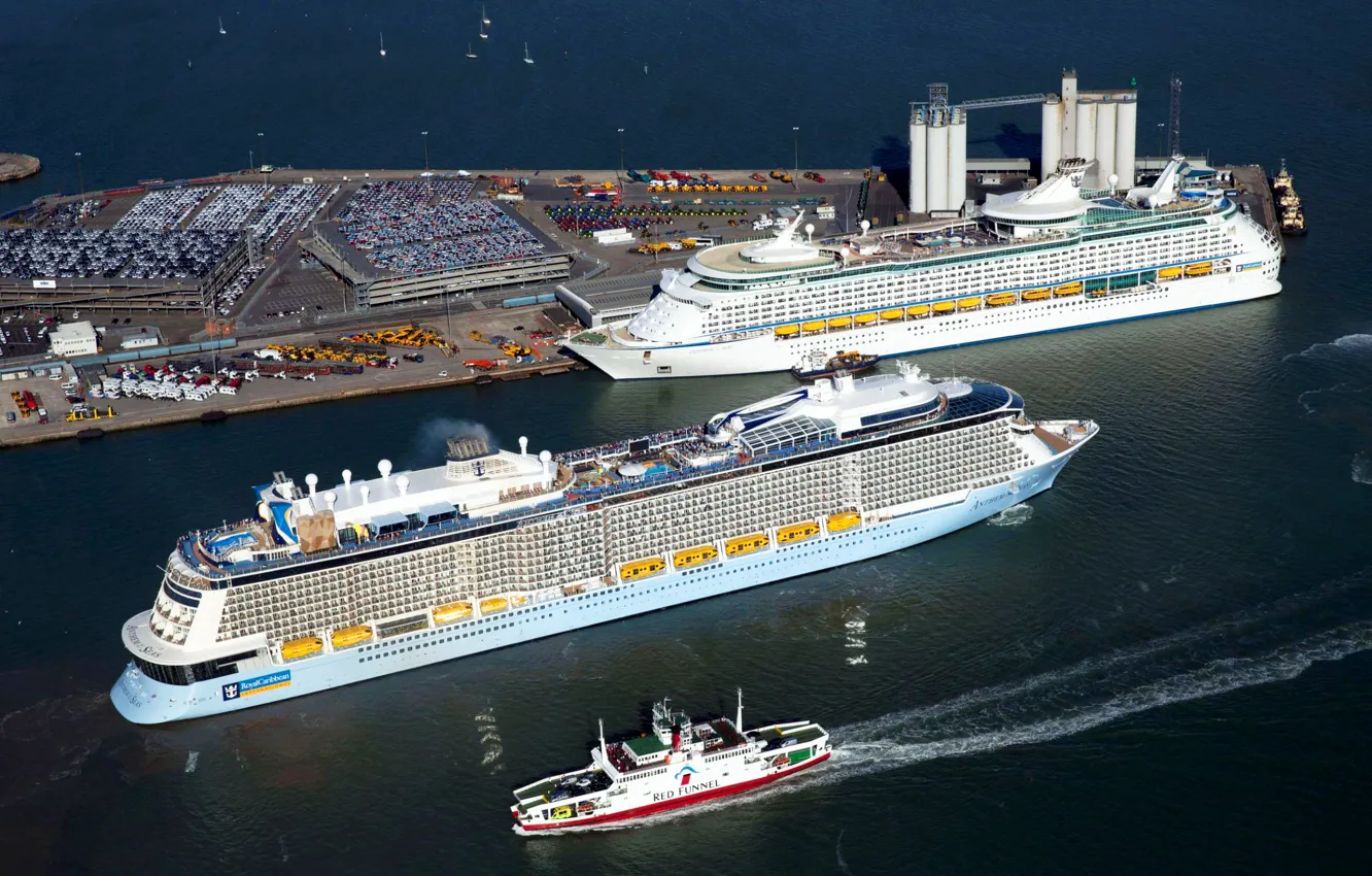 Photo wallpaper Port, Top, The ship, Passenger, Passenger liner, Ferry, Anthem of the Seas, Explorer of the …