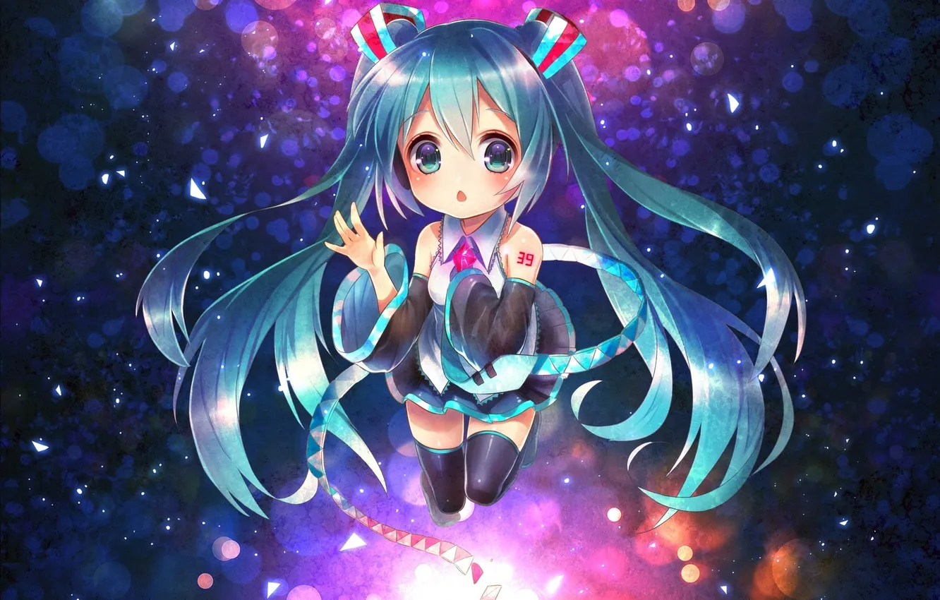 Photo wallpaper girl, stones, art, tattoo, form, vocaloid, hatsune miku, Vocaloid