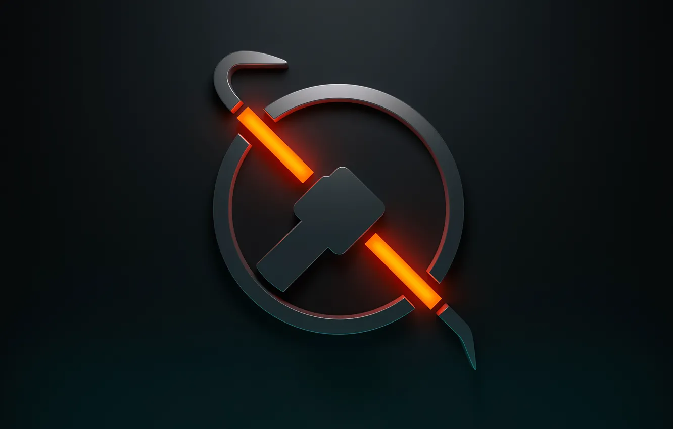 Photo wallpaper minimalism, logo, logo, Half Life, mount, half life