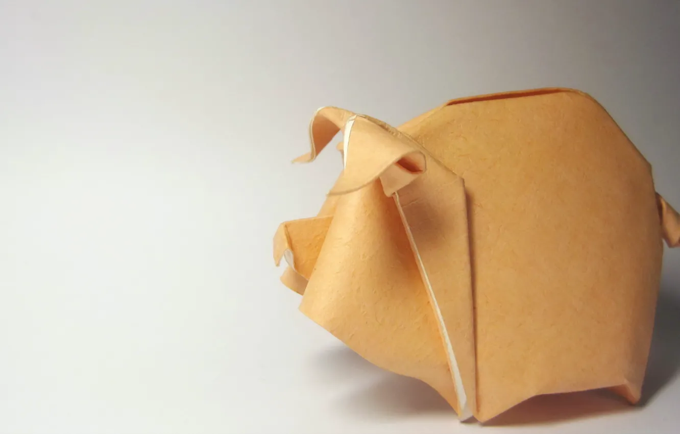 Photo wallpaper background, origami, piggy