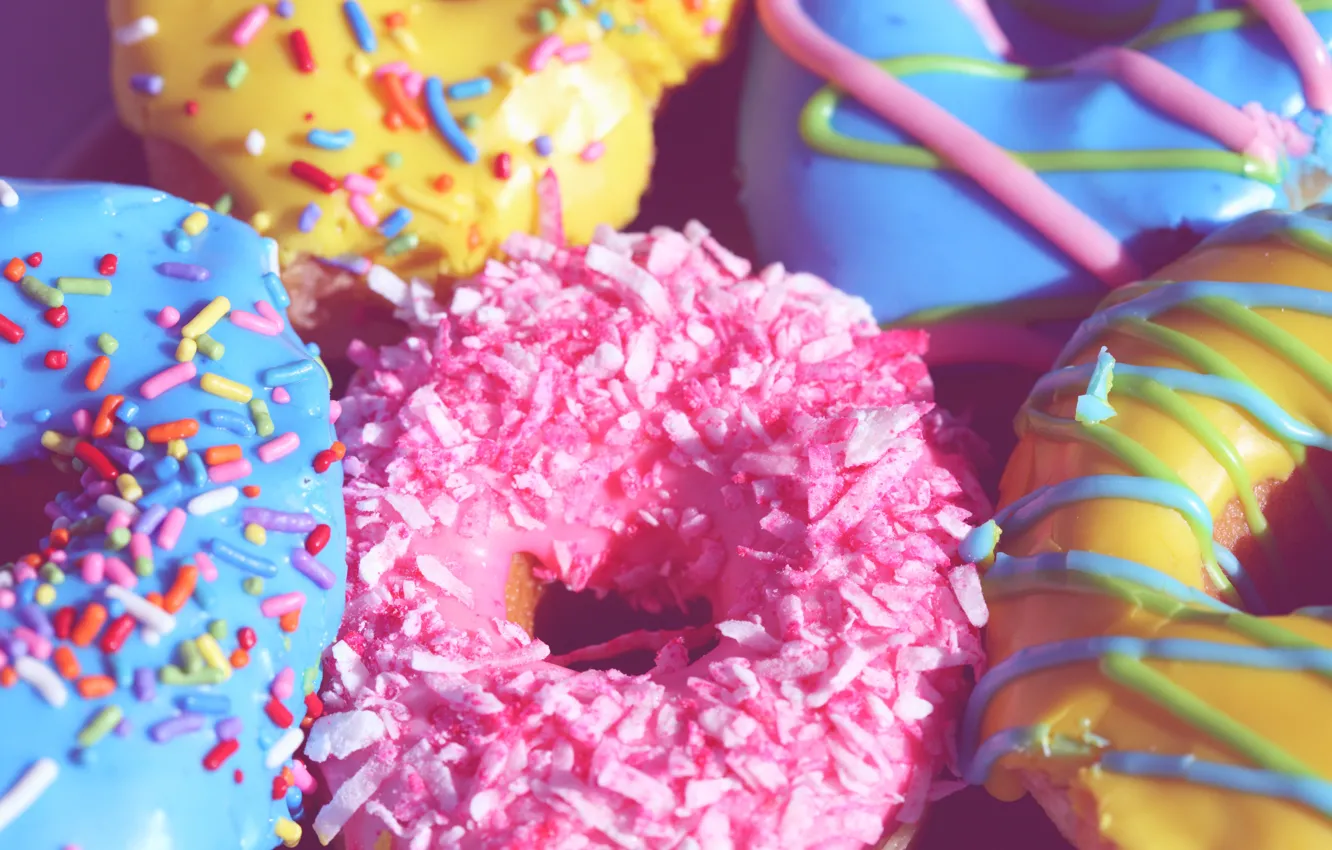 Photo wallpaper food, donuts, sweet