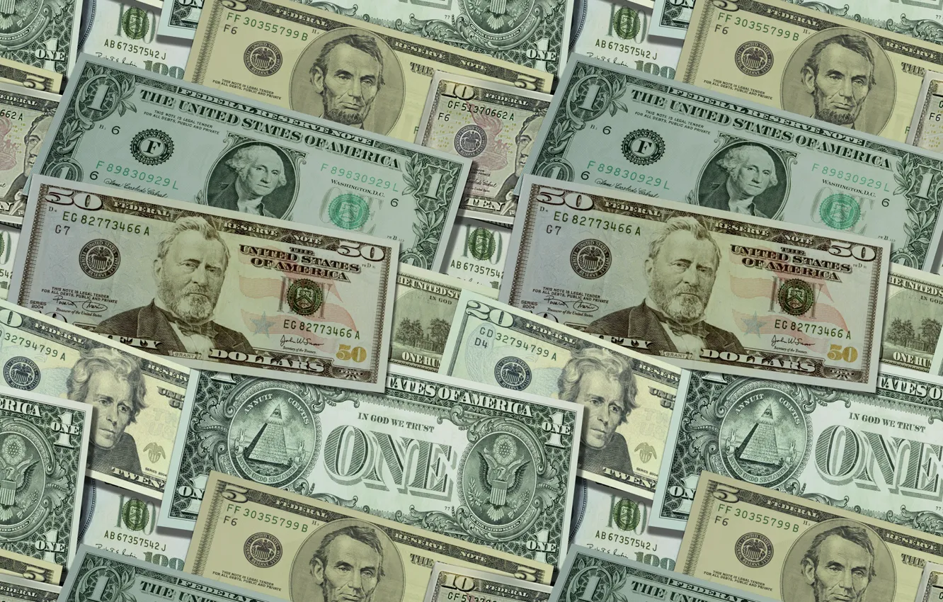 Photo wallpaper greens, background, portrait, money, texture, USA, dollars, currency
