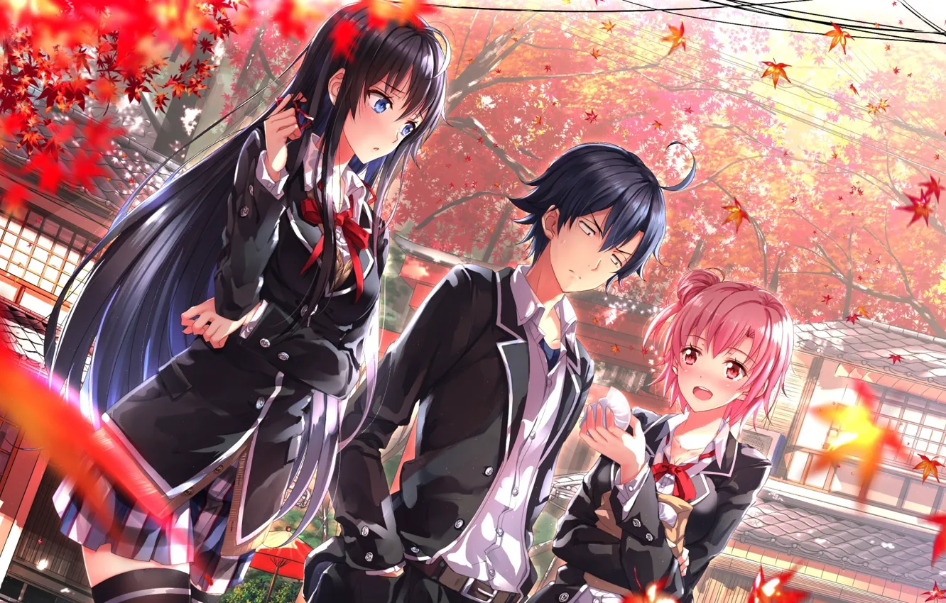 Photo wallpaper autumn, art, Autumn, scenic, oregairu, Yuigahama Yui, yahari ore no seishun love come wa machigatteiru, …