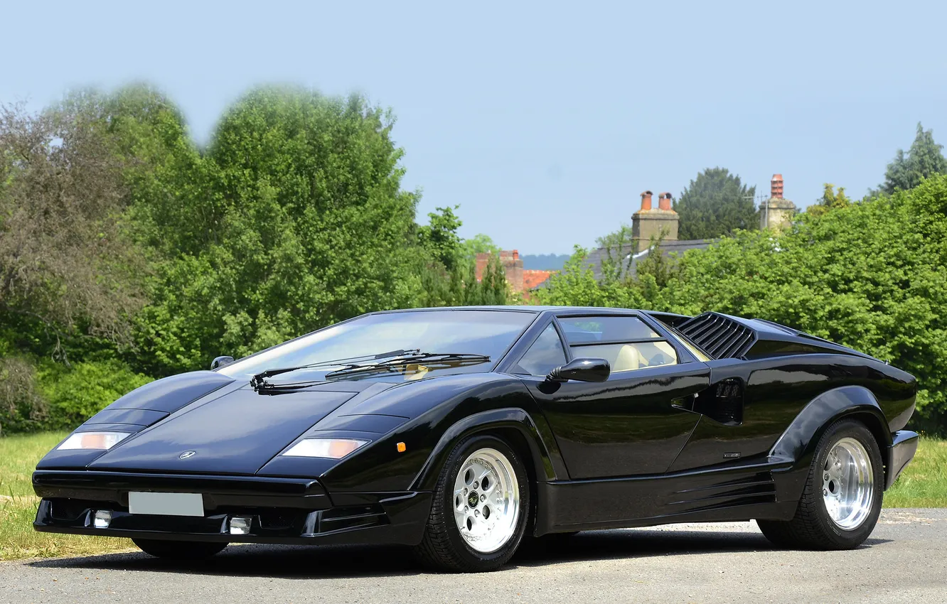 Photo wallpaper trees, Lamborghini, Lambo, Countach, Countach