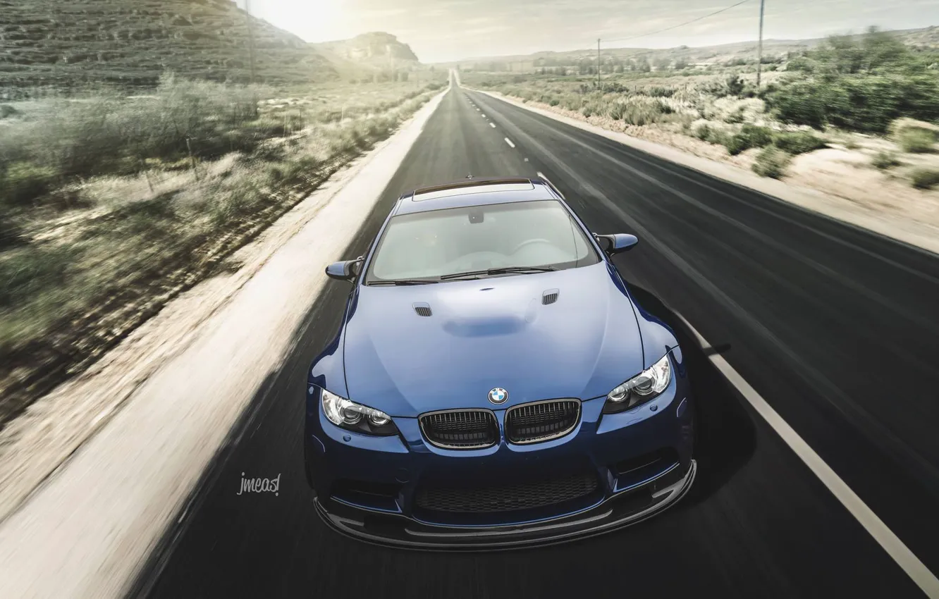 Photo wallpaper BMW, Blue, E92