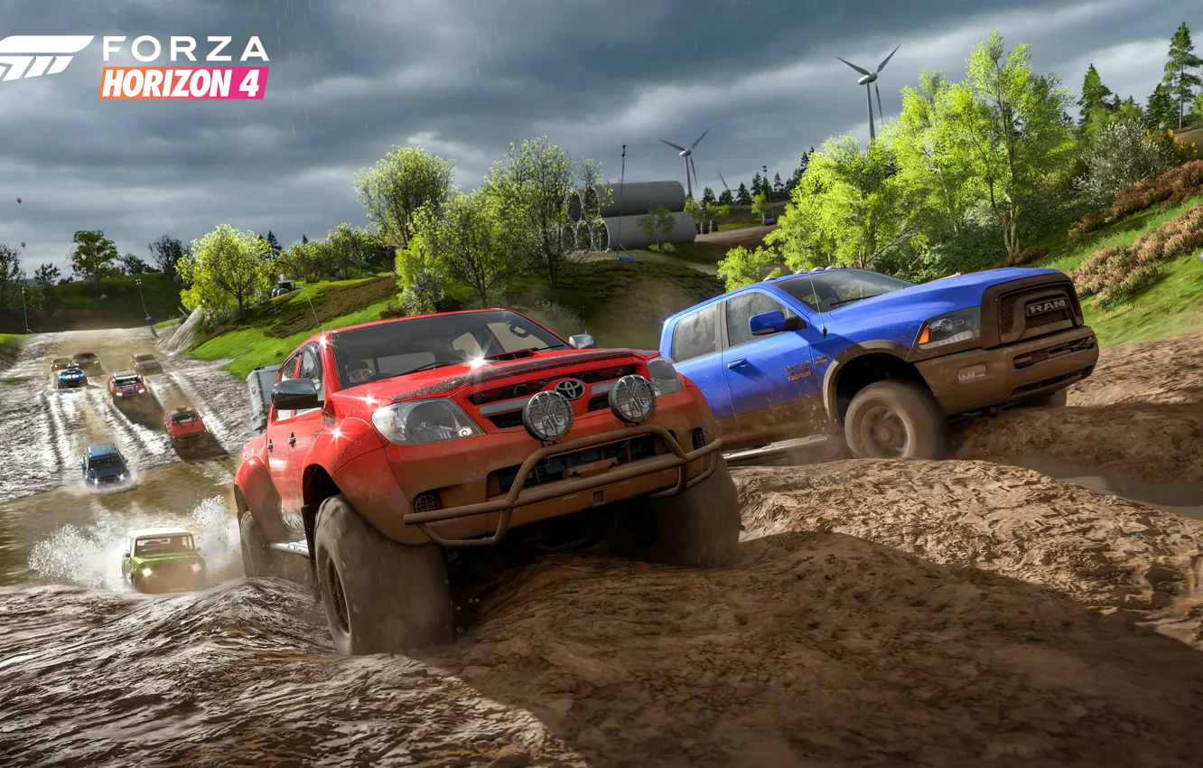 Photo wallpaper Microsoft, the roads, Offroad, E3 2018, Forza Horizon 4