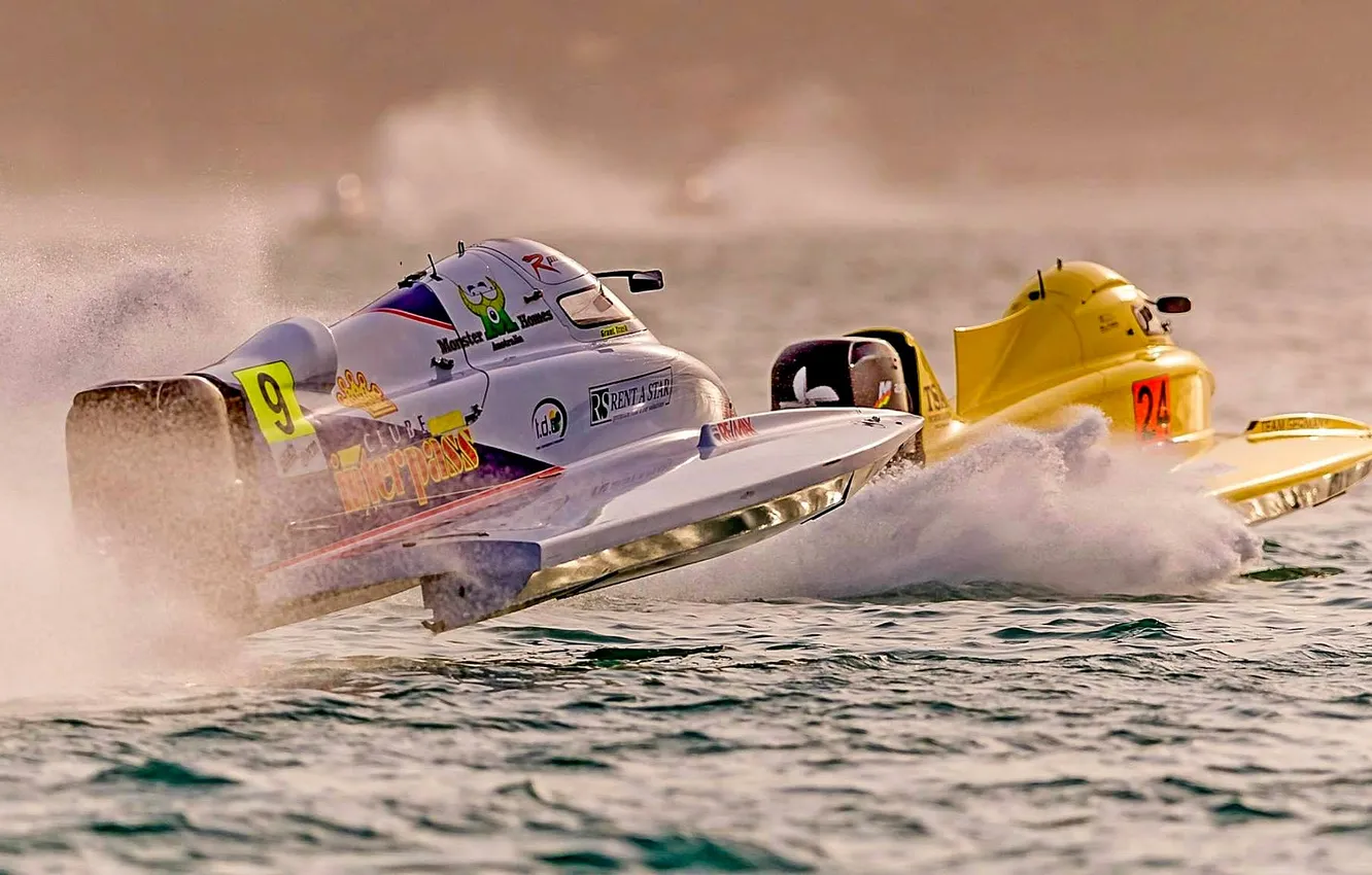 Photo wallpaper race, boat, speed