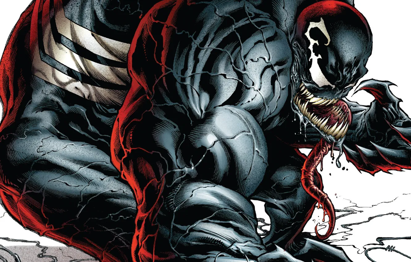 Photo wallpaper language, monster, comic, muscles, Venom, Venom