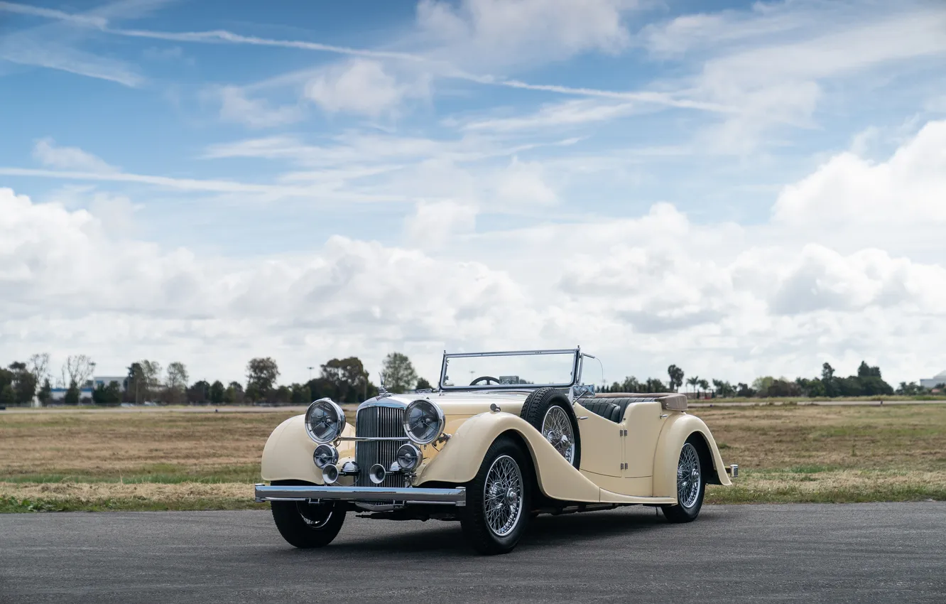 Photo wallpaper alvis, retro cars, Tourer, 1939, by Cross & Ellis, Alvis Speed 25 Tourer, Speed 25
