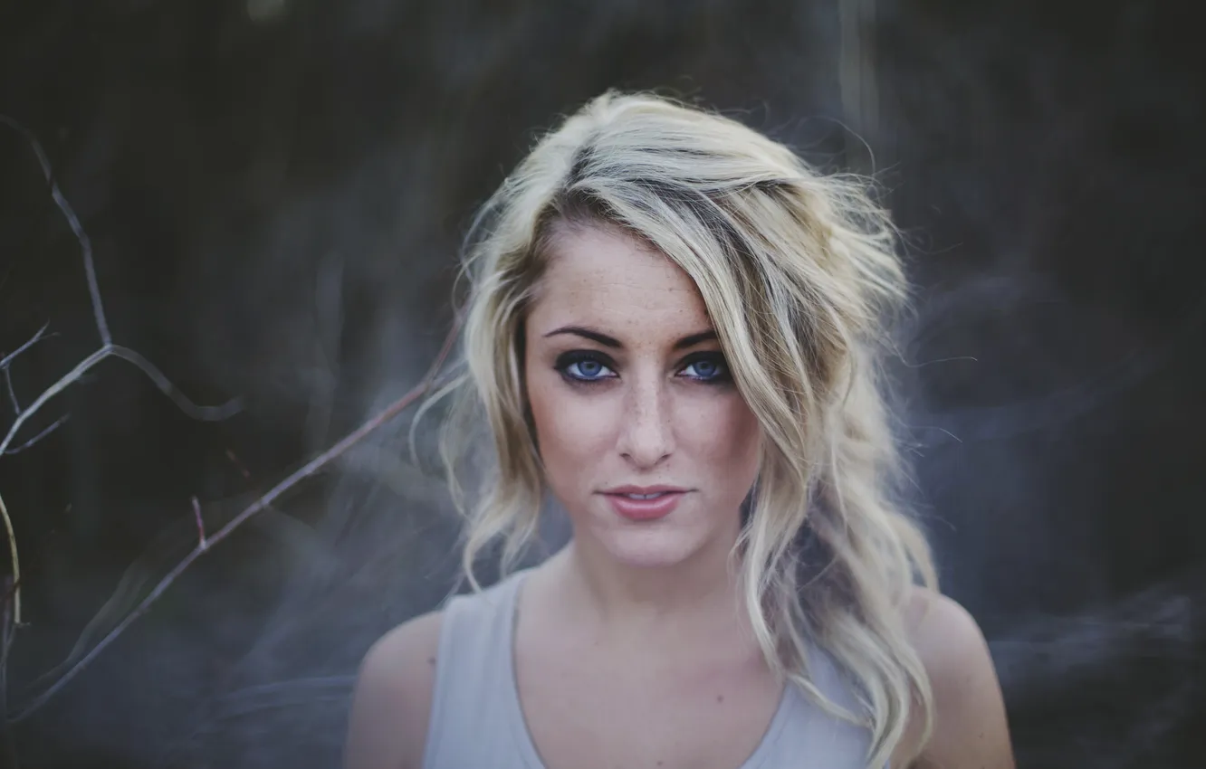 Photo wallpaper look, girl, blonde