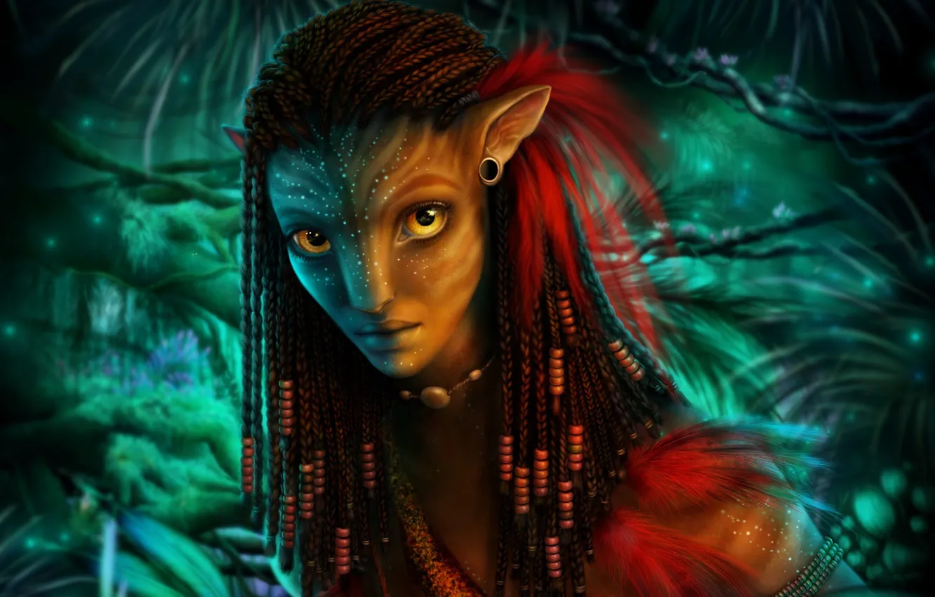 Photo wallpaper girl, art, Avatar, avatar, Neytiri, Alena Ekaterinburg