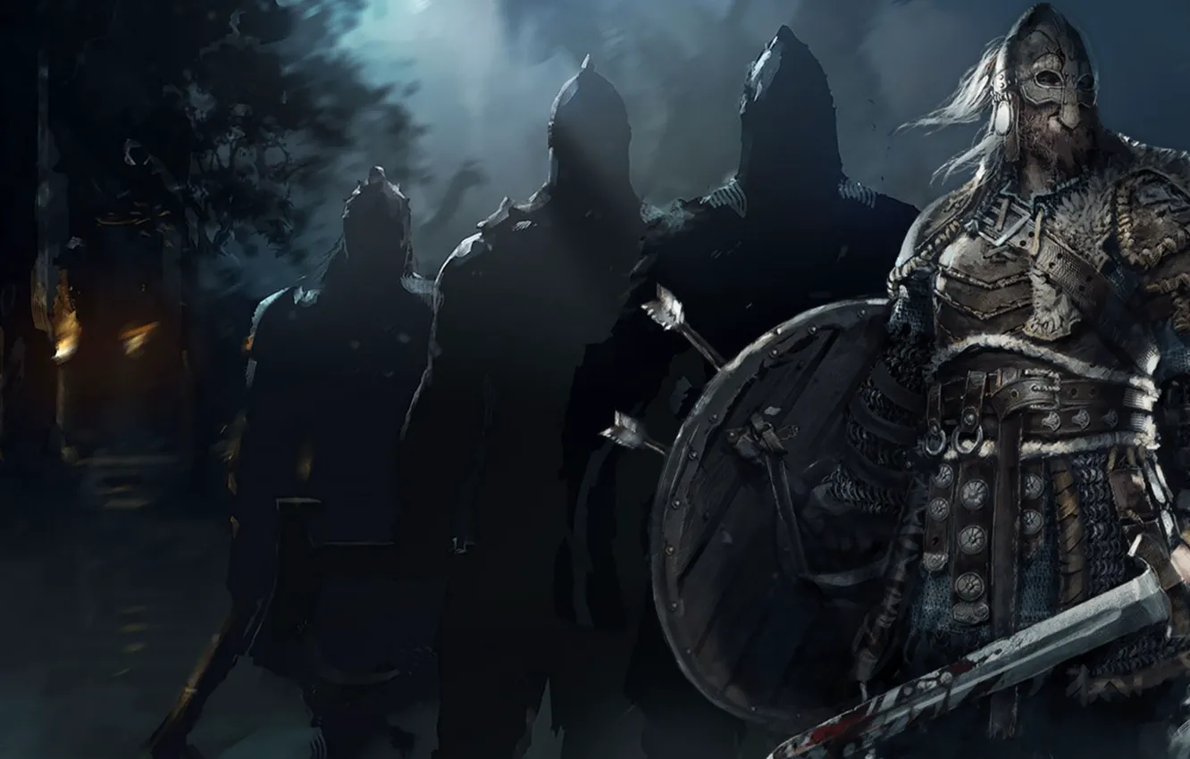 Photo wallpaper axe, Microsoft, wallpaper, sword, blood, game, forest, Sony