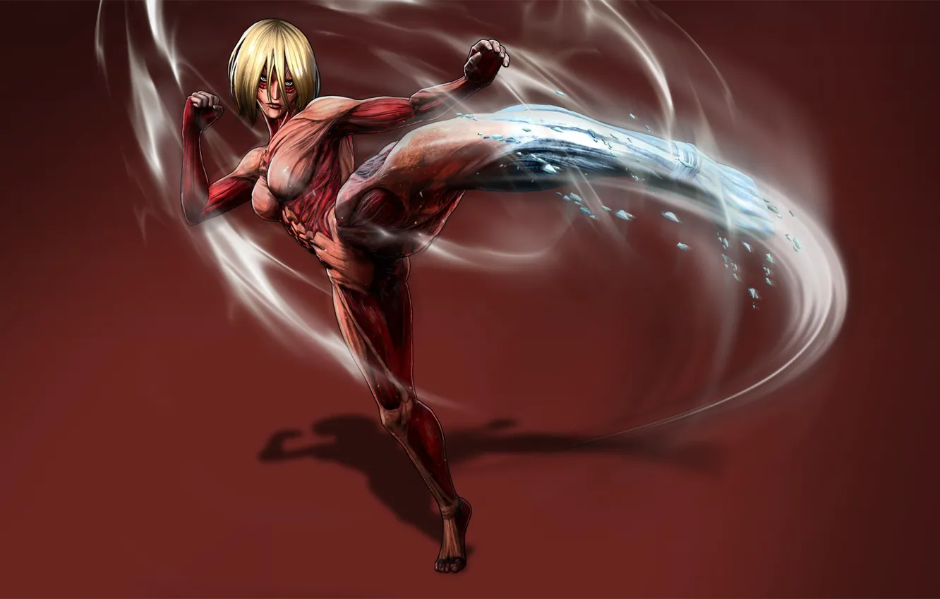 Photo wallpaper woman, Shingeki no Kyojin, kick, sci fi