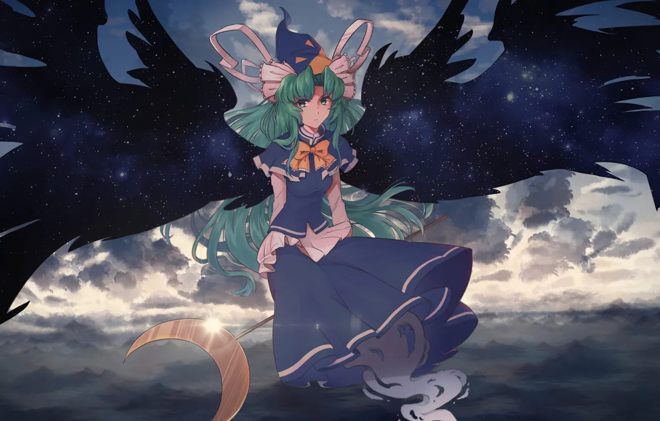 Photo wallpaper girl, space, space, Touhou, Touhou