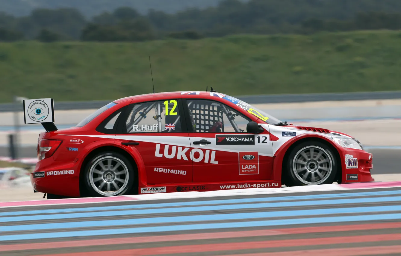 Photo wallpaper race, the car, car, Lada, Lada, Paul Ricard, Granta, Grant