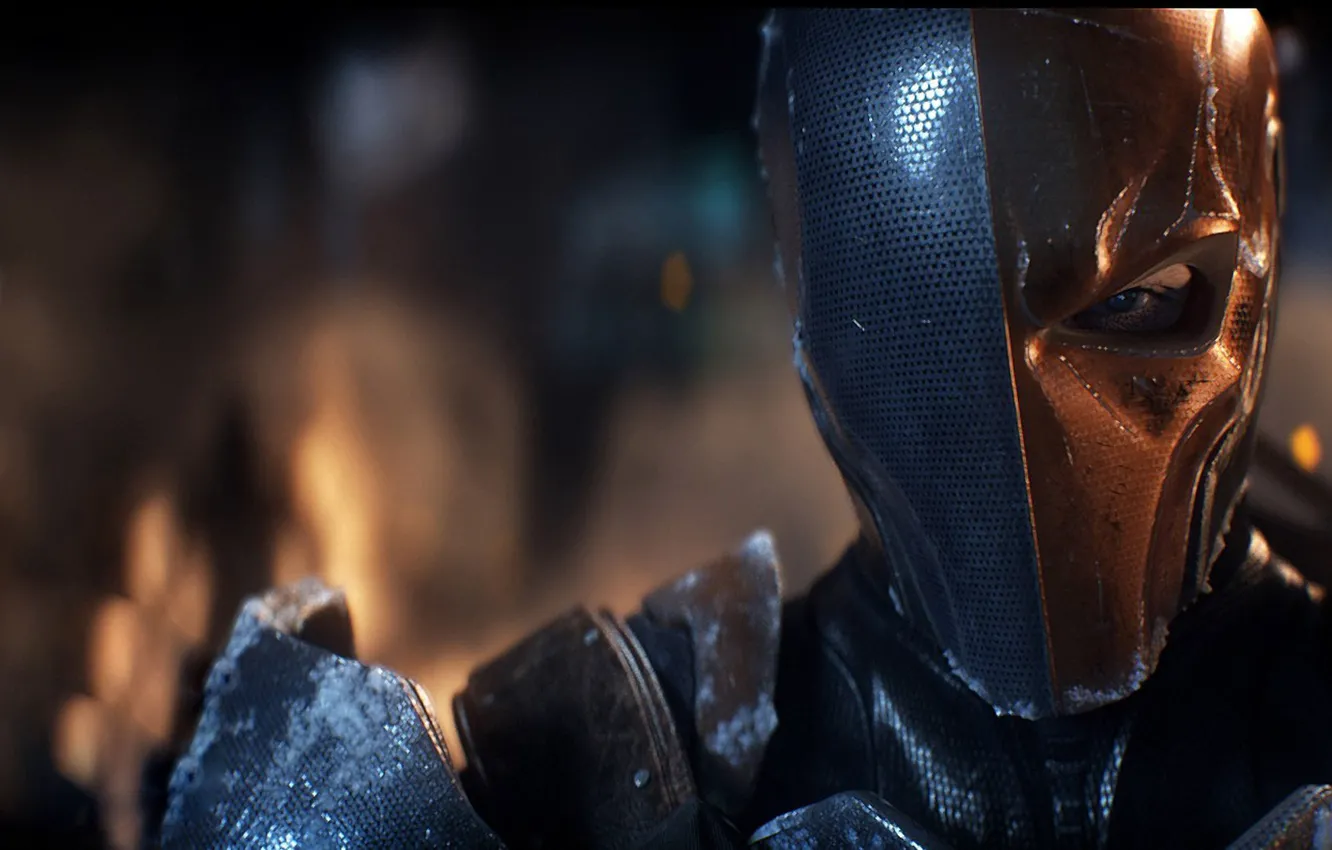 Photo wallpaper eye, mask, Deathstroke, Arkham Origins