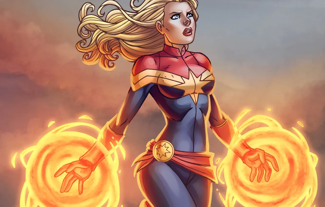 Photo wallpaper Ms. Marvel, Carol Danvers, Captain Marvel, faire