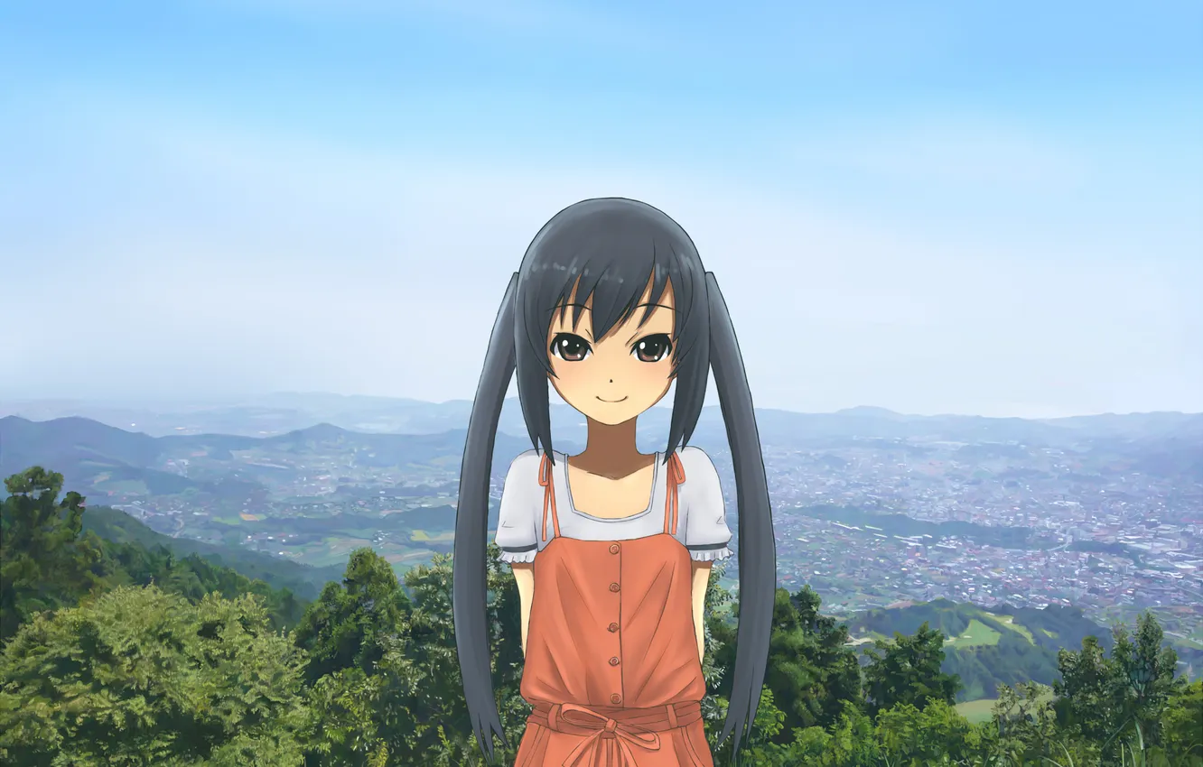 Photo wallpaper greens, view, girl