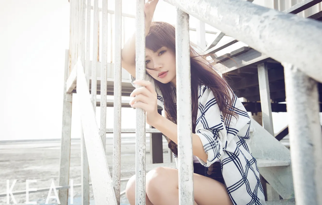 Photo wallpaper look, girl, background