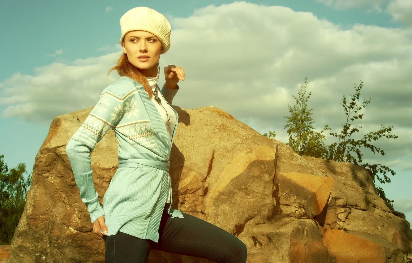 Photo wallpaper stones, jacket, takes, James Milano, Yakov Mishchenko, Dasha Mashanova