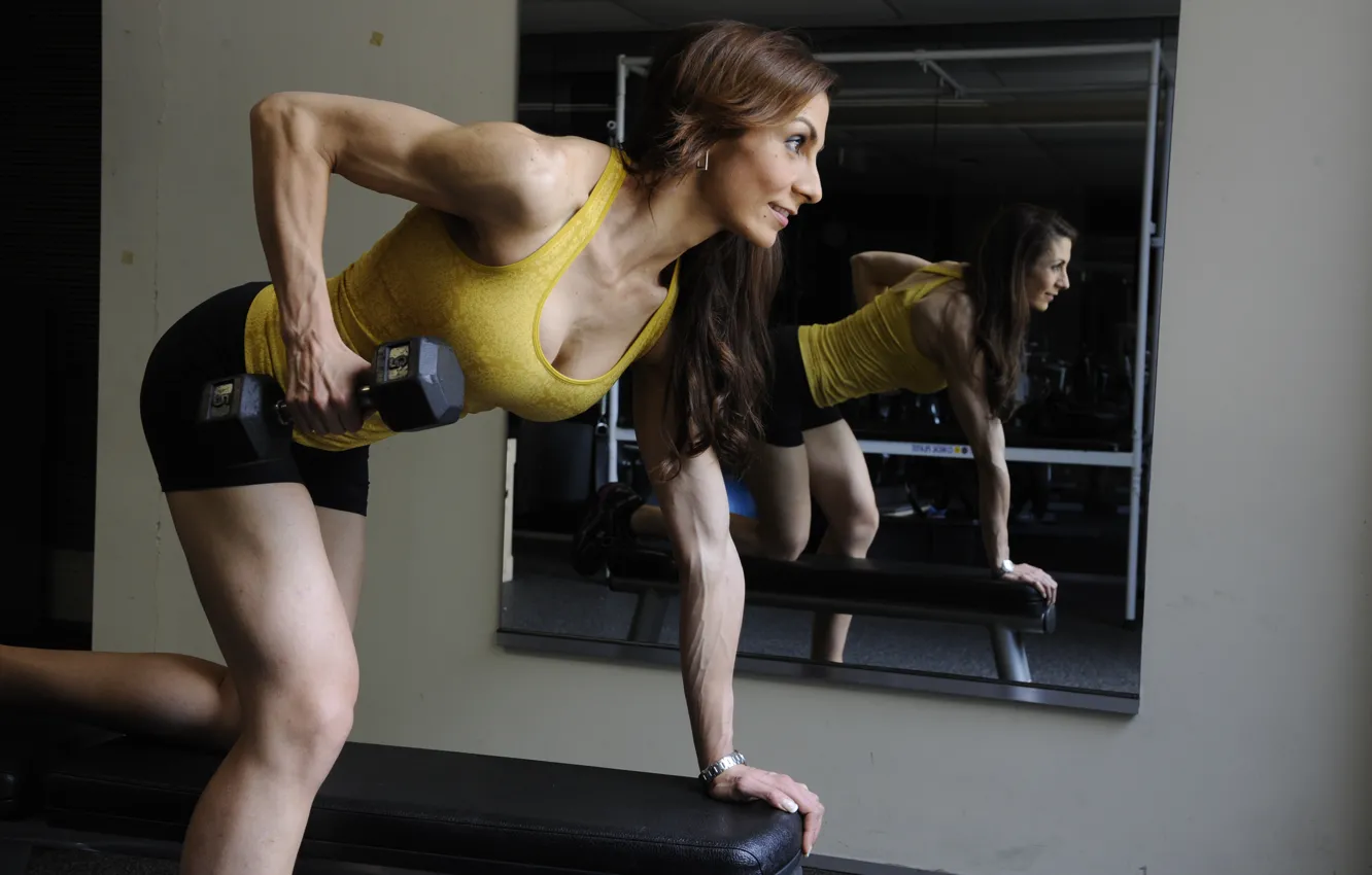 Photo wallpaper model, workout, fitness, gym